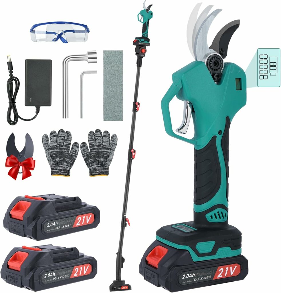 kit avec sécateur électrique télescopique